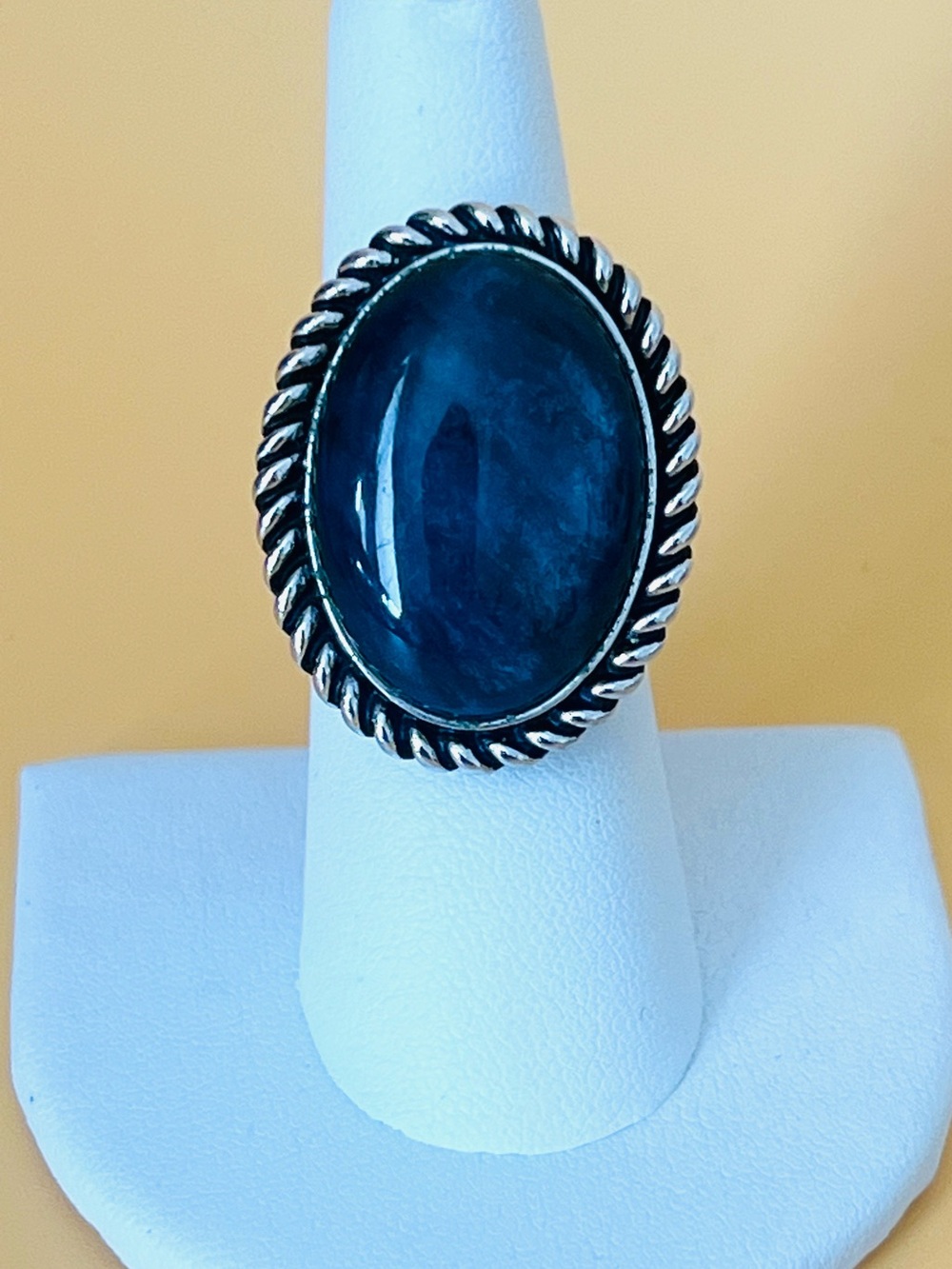 Large blue stone ring size 6.5 stamped Lia Sophia